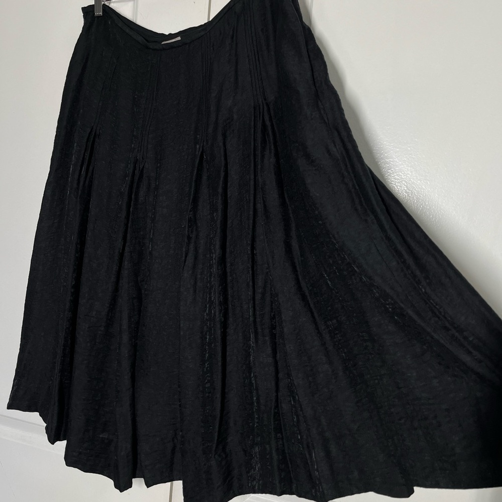 J.Jill Tencel blend textured fabric A line pleated skirt size 18 NWT - Picture 2 of 8
